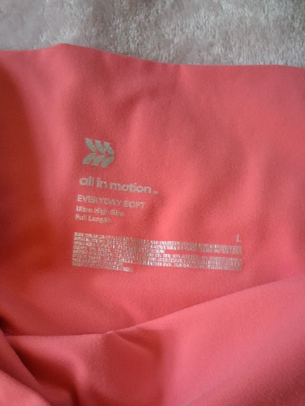 all in motion Coral-Pink Everyday Soft Leggings - Picture 2 of 6